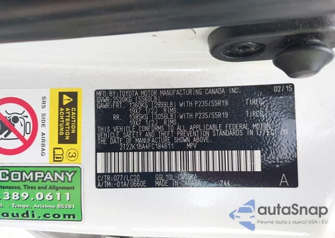 2015 Lexus Rx 350 из США, поврежденный, VIN 2T2ZK1BA4FC184611